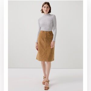 Pact Tan Corduroy Skirt